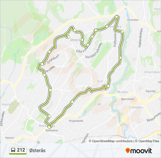 212 Bus Line Map