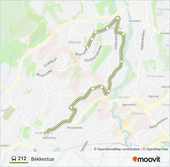 212 Bus Line Map
