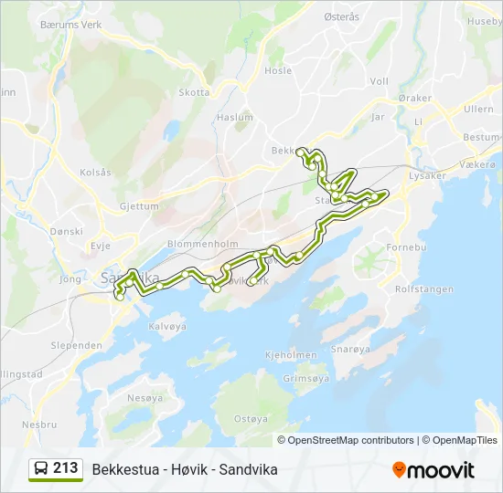 213 Bus Line Map