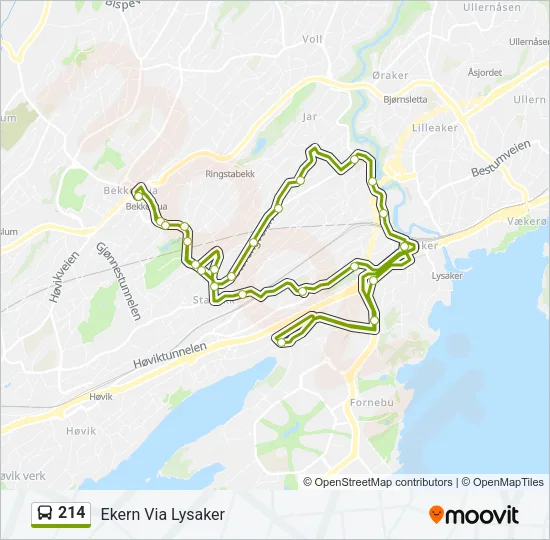 214 Bus Line Map