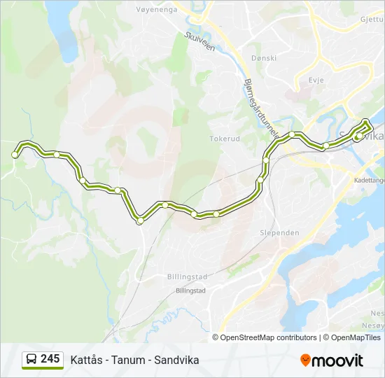 245 Bus Line Map