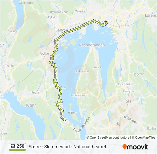 250 Bus Line Map