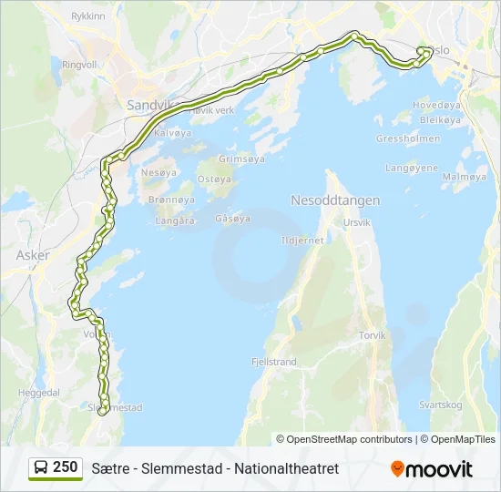 250 Bus Line Map