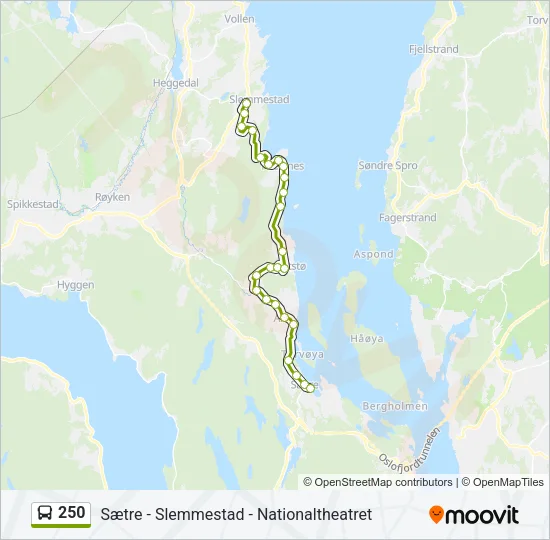 250 Bus Line Map