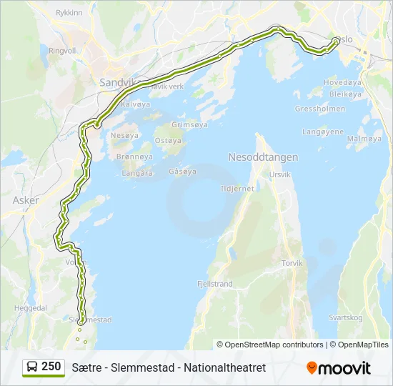 250 Bus Line Map