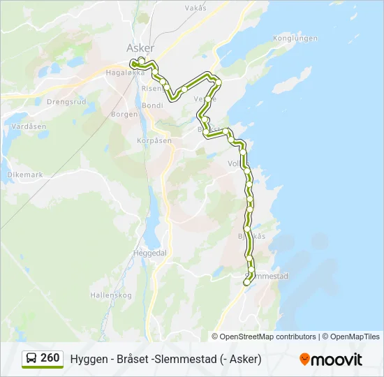 260 Bus Line Map