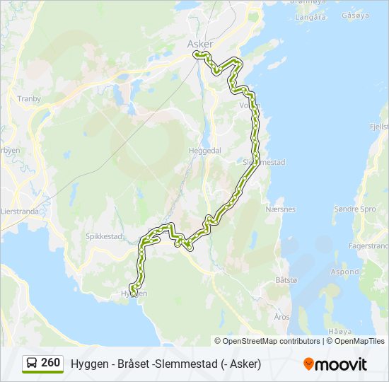 260 bus Line Map