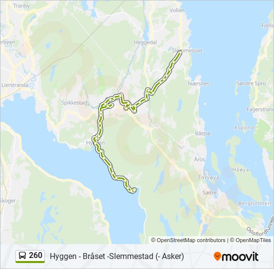 260 bus Line Map