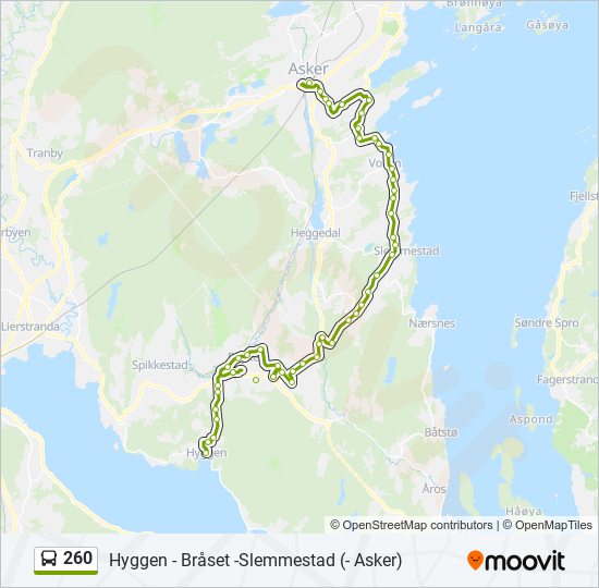 260 bus Line Map