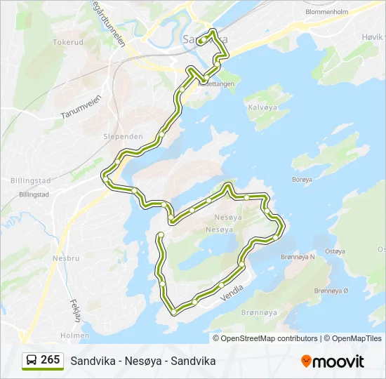 265 Bus Line Map