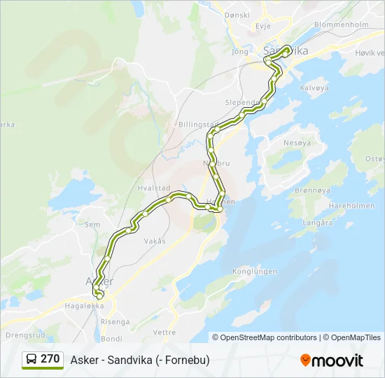 270 Bus Line Map