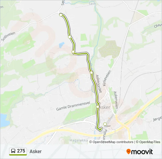 275 Bus Line Map