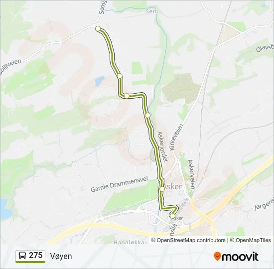 275 Bus Line Map