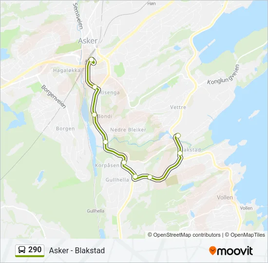 290 Bus Line Map