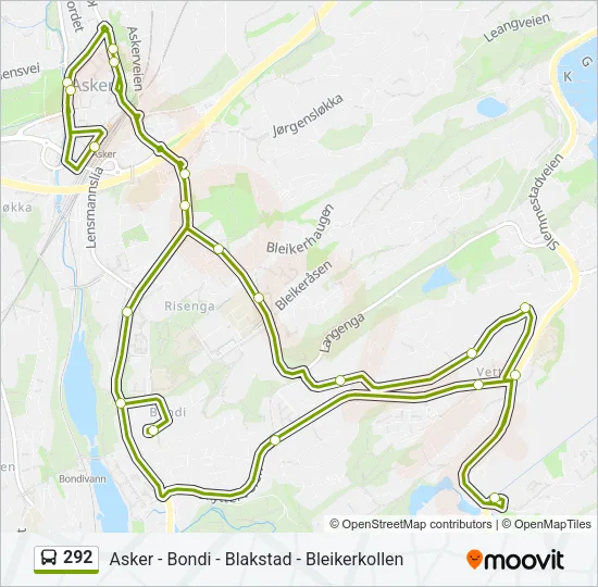 292 Bus Line Map