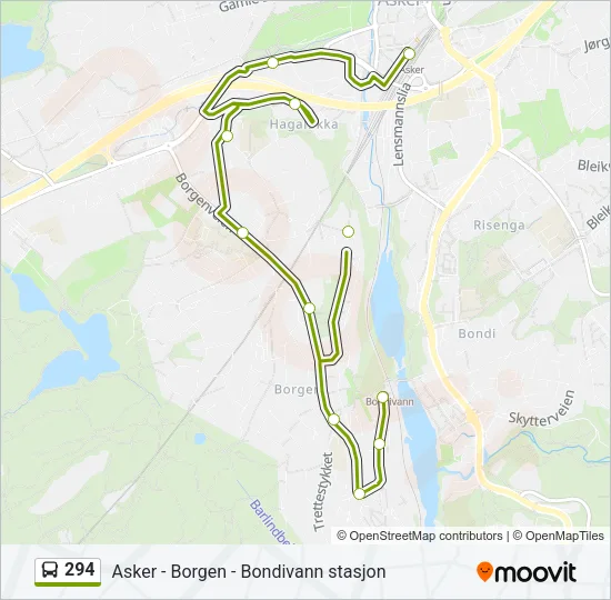 294 Bus Line Map