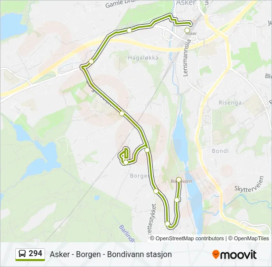 294 Bus Line Map