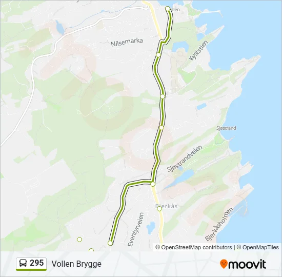 295 Bus Line Map
