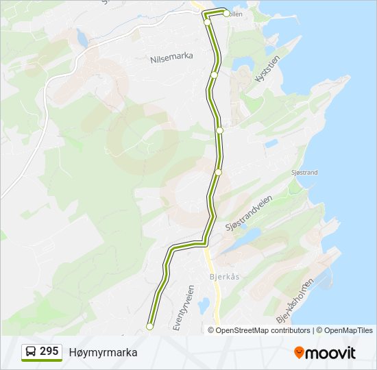 295 Bus Line Map