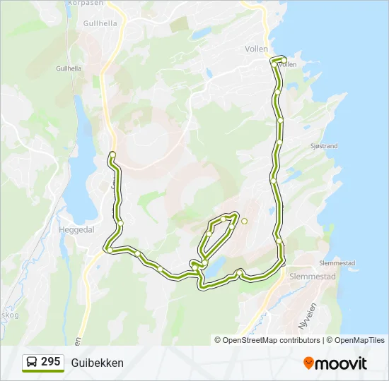 295 Bus Line Map