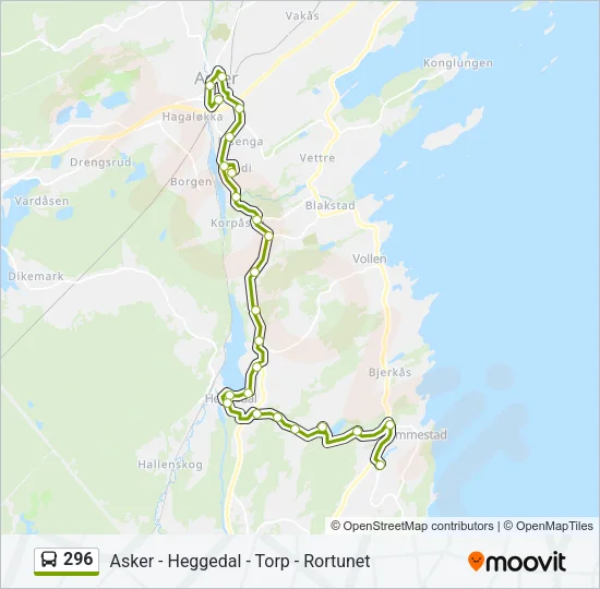 296 Bus Line Map