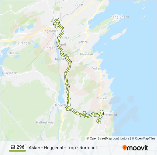 296 Bus Line Map
