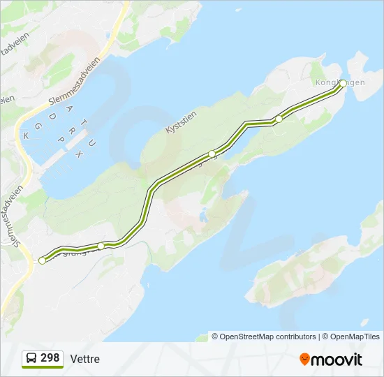 298 Bus Line Map