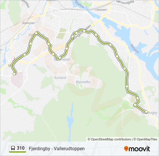 310 bus Line Map