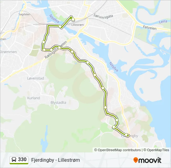 330 Bus Line Map