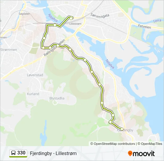 330 Bus Line Map