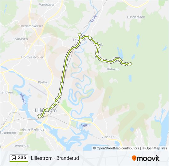 335 bus Line Map