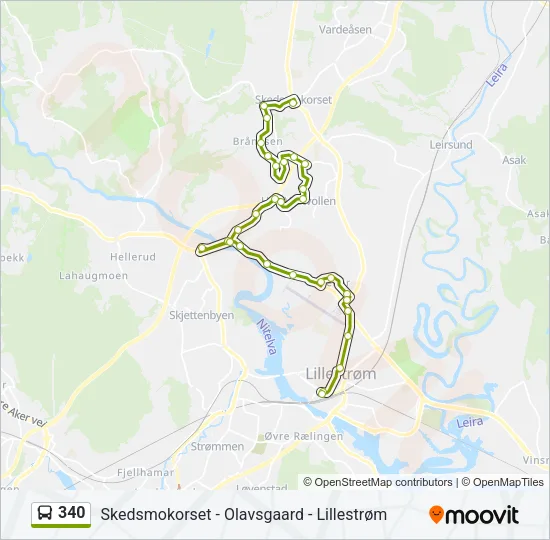 340 Bus Line Map