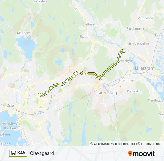 345 Bus Line Map