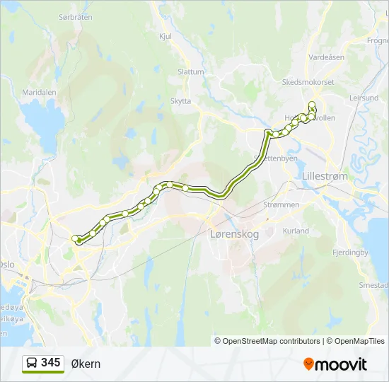 345 Bus Line Map