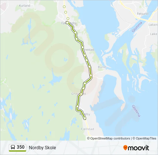 350 Bus Line Map