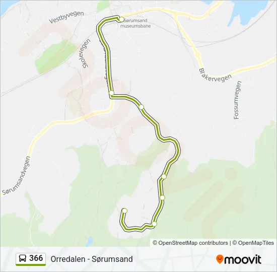 366 Bus Line Map