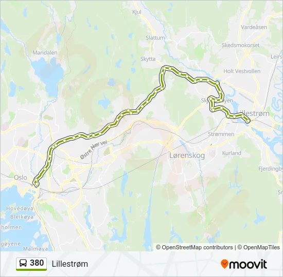 380 Bus Line Map