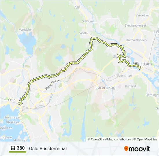 380 Bus Line Map