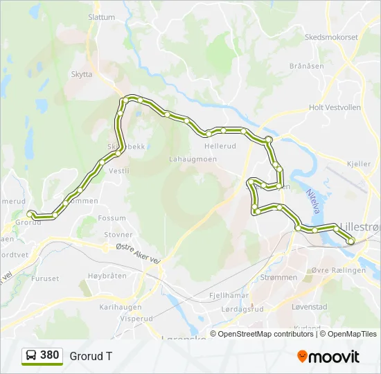 380 Bus Line Map