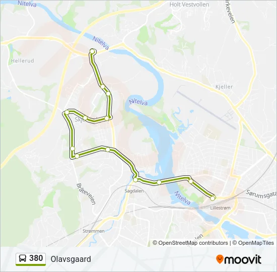 380 Bus Line Map