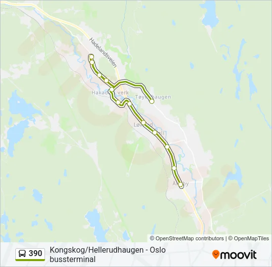 390 buss Linjekart