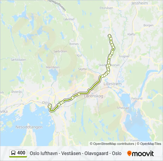 400 Bus Line Map