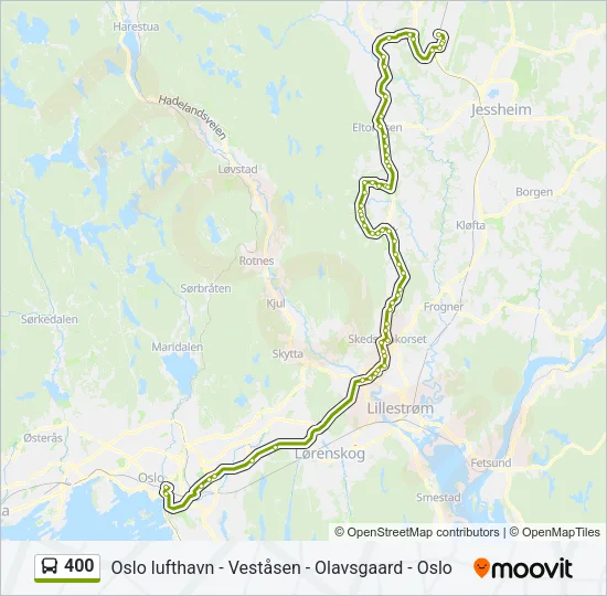 400 Bus Line Map