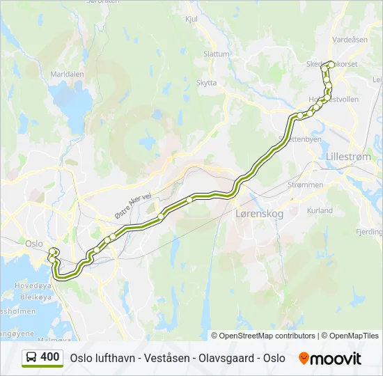 400 Bus Line Map