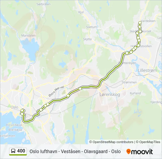 400 Bus Line Map