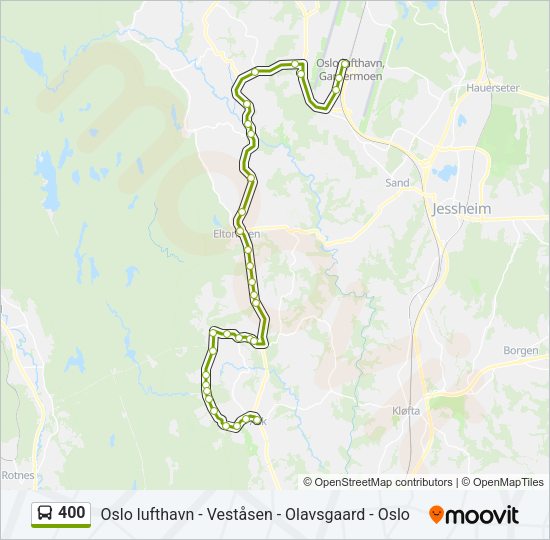 400 Bus Line Map