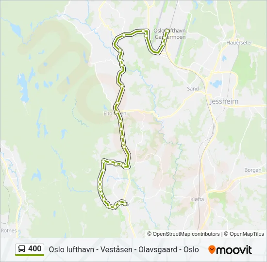400 Bus Line Map