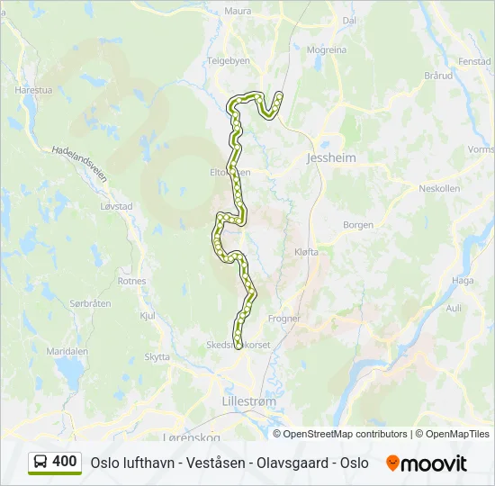 400 Bus Line Map