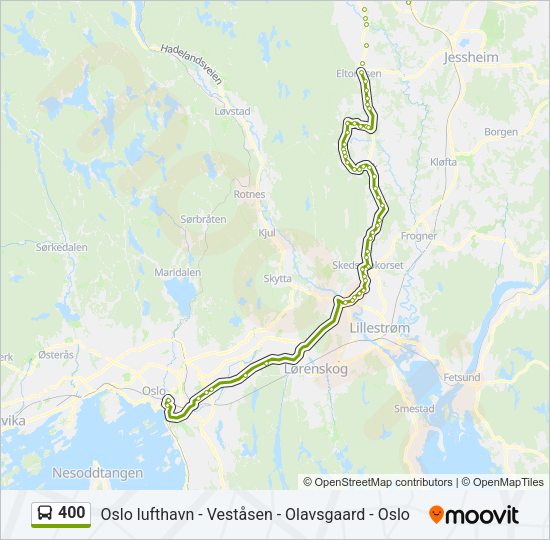 400 Bus Line Map