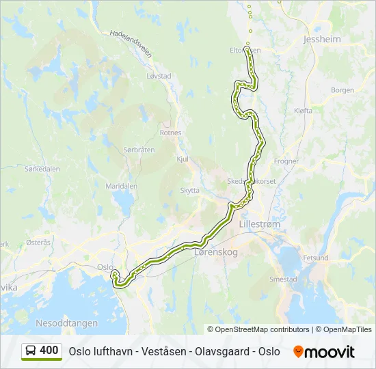 400 Bus Line Map